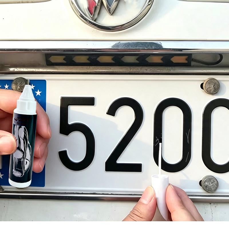 2 vnt. automobilio numerio ženklo blukimo taisymo rašikliai, balti ir juodi rašalai, nuolatiniai žymekliai, įbrėžimų taisymo rašikliai, „pasidaryk pats“ biuro raštinės reikmenų rašiklis metalui, nerūdijančiam plienui, plastikui
