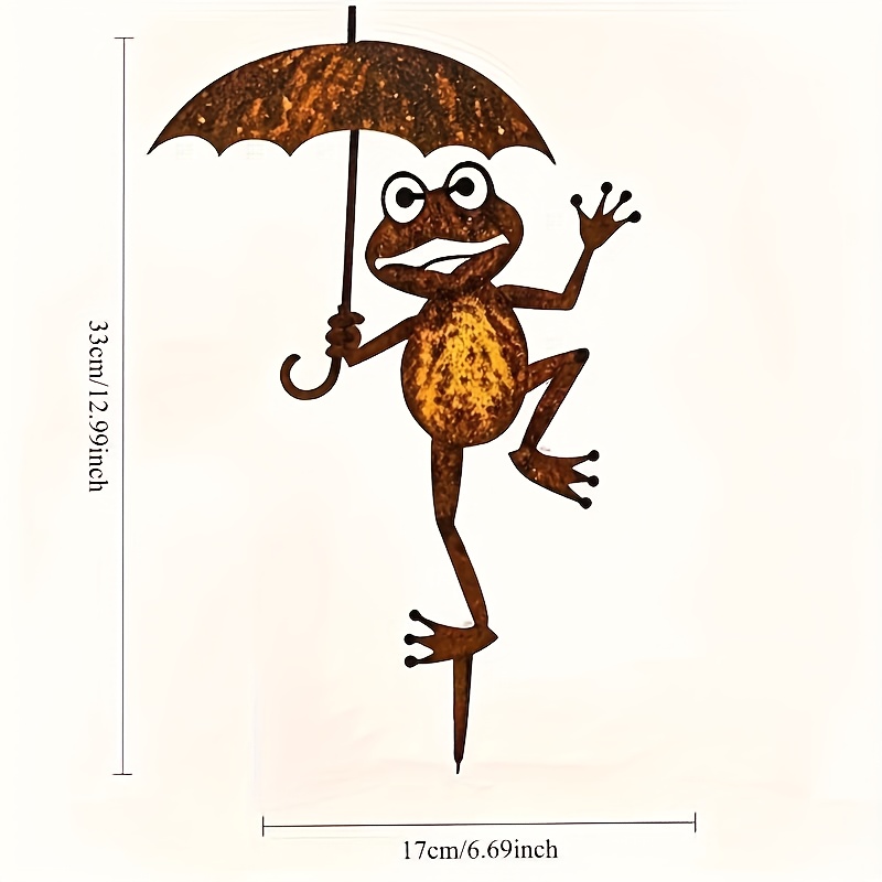 2d Flat 1pc Fun Frog Silhouette Acrylic Garden Stake - Classic Easy Acrylic Outdoor Decor, Ideal For Thanksgiving Decorations, No Electricity Required