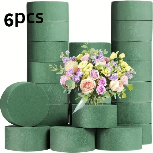 6pcs blocks round floral mud crafts flowers wedding decorations and party displays