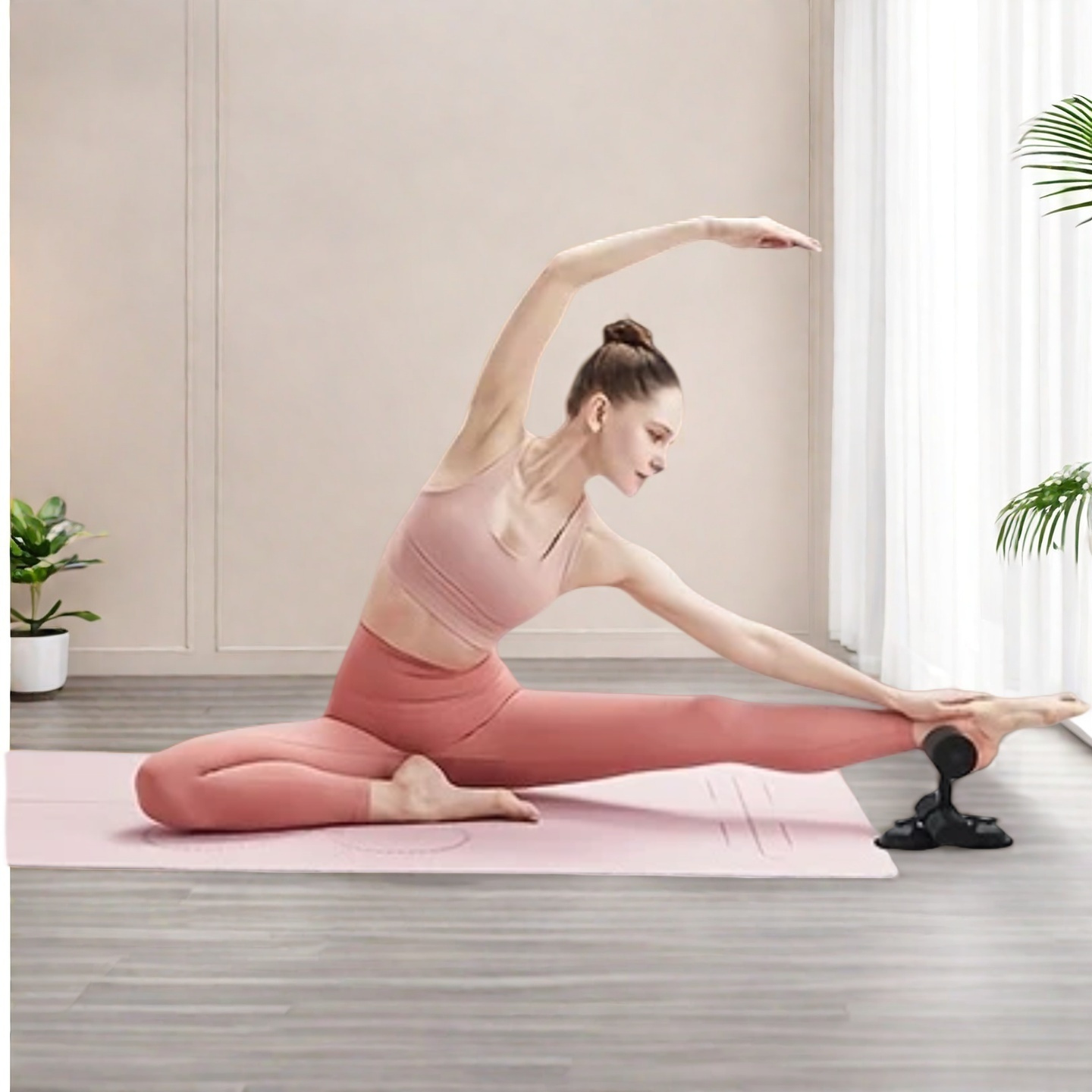 Stainless Steel Sit-Up Assistant Bar with Double Suction Cups - Adjustable 3-Level Height, Home Gym Fitness Equipment for Core Workouts, Ramadan & Christmas Gift, Uncharged, Single Pack, Leg Exerciser | Modern Bar Design | Durable Iron Construction