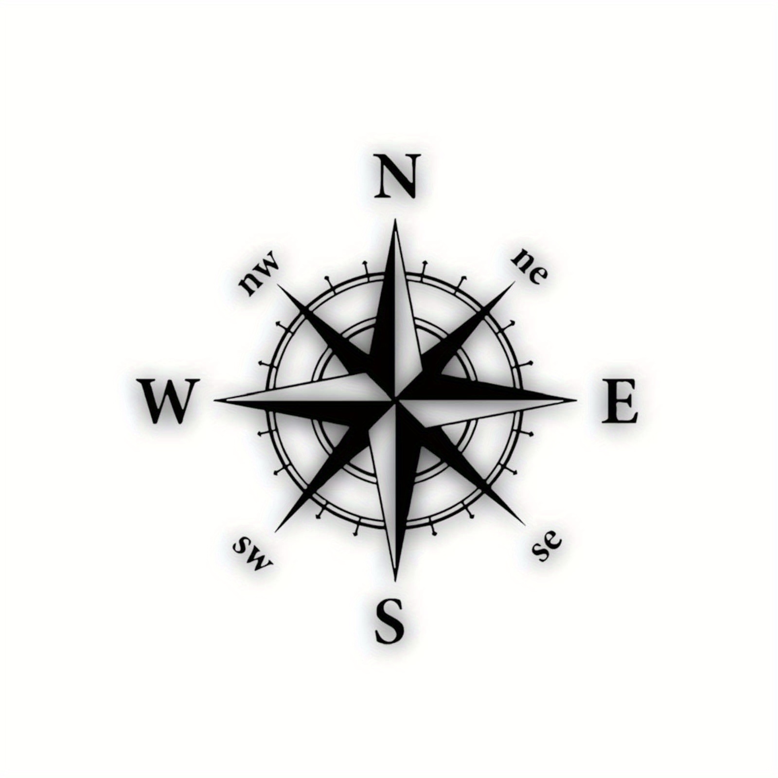 Image of Adventure | 'will Drive For Ice Cream' Funny Vinyl Car Decal - Black And White Compass Design, Durable Sticker For Vehicles, Motorcycles, Laptops, Etc., Car Stickers And Decals