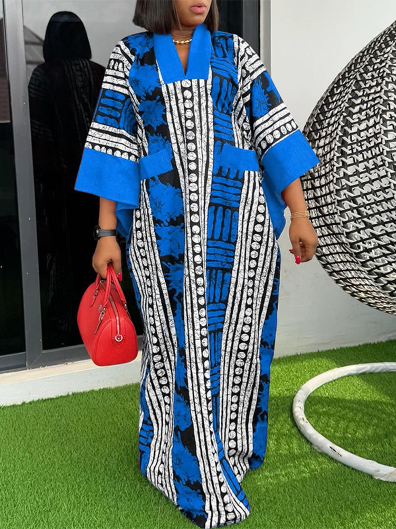blue and white african dress Women's African Clothing. White Dashiki Short Gown. African Print Dress. Stretch and Ankara Mix. African Party Dress. Wedding Guest Dress. 20