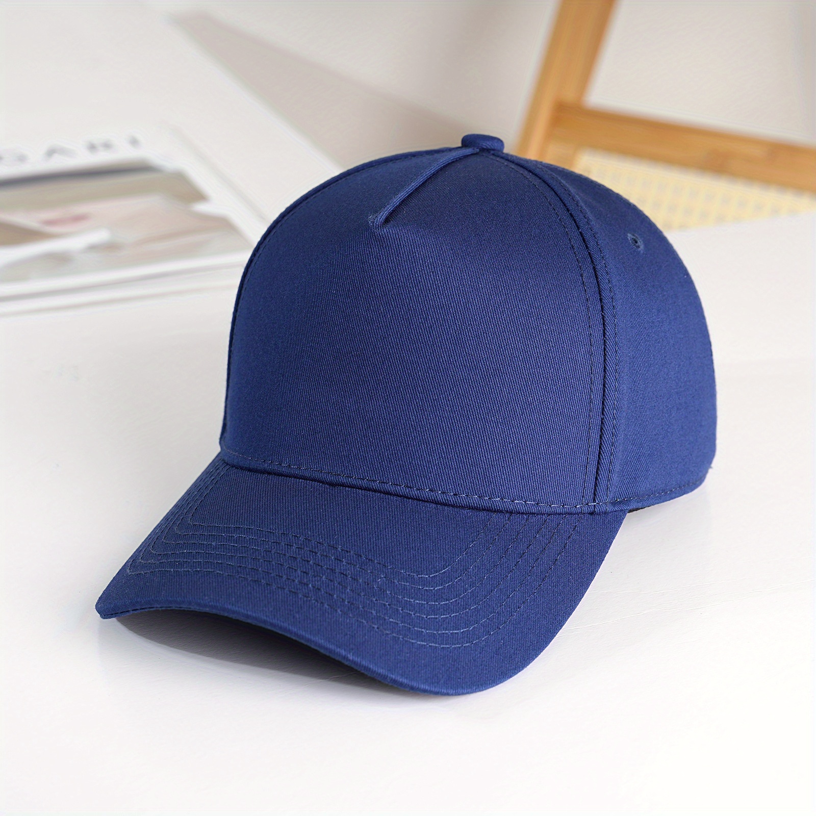 1pc/5pcs fashionable solid color light baseball cap men's simple street personality hard top baseball cap