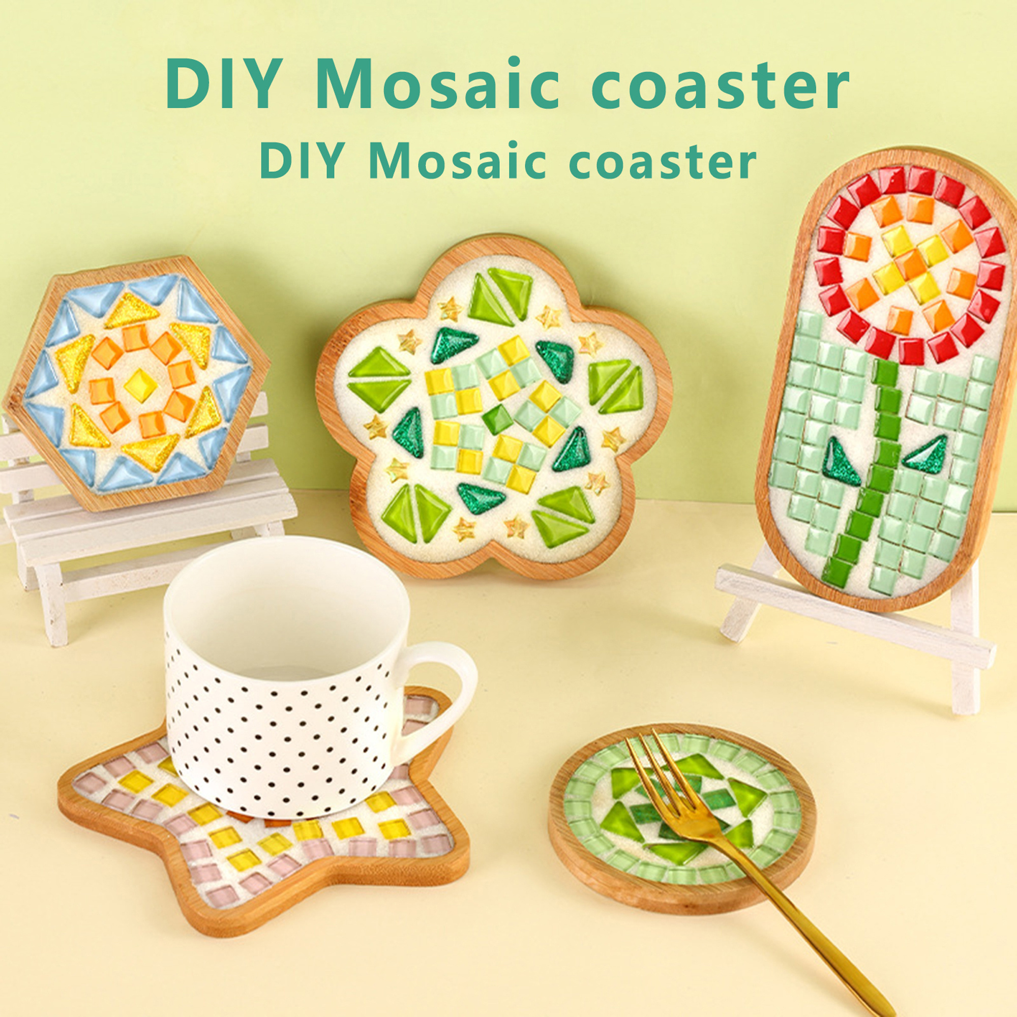 432pcs Glass Mosaic Tiles – 12 Colors 10mm Craft Tiles With Storage Box For DIY Art & Decoration