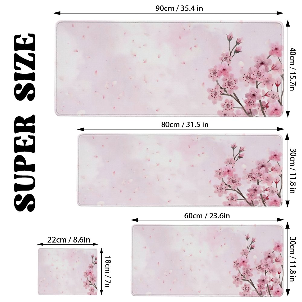 TEMU Extra Large 2d Flat Gaming Mouse Pad Featuring A Cute Sakura , Your Desk Or Office Setup