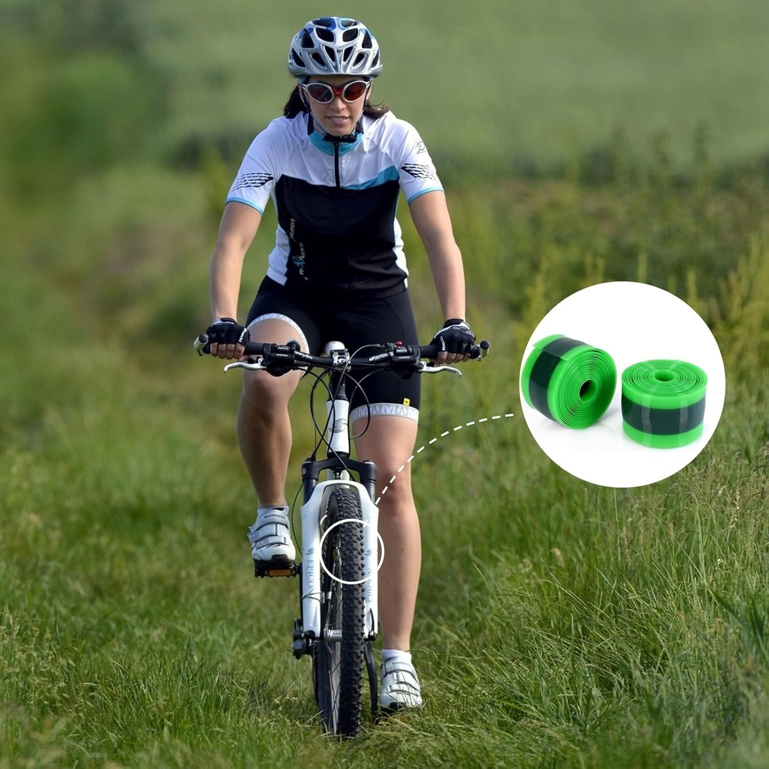 bike tire liners puncture proof tire tape bicycle inner tube