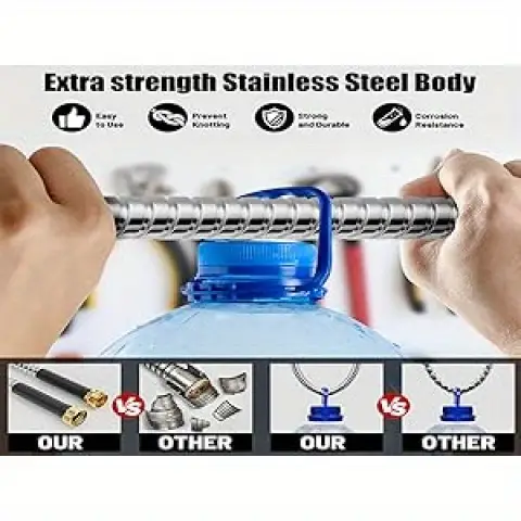 heavy duty 50ft 100ft extra long garden hose leakproof rust proof outdoor hose with nozzle lightweight flexible for lawn yard washing standard 3 4 connectors yard maintenance durable construction reinforced material property owners Product details 5