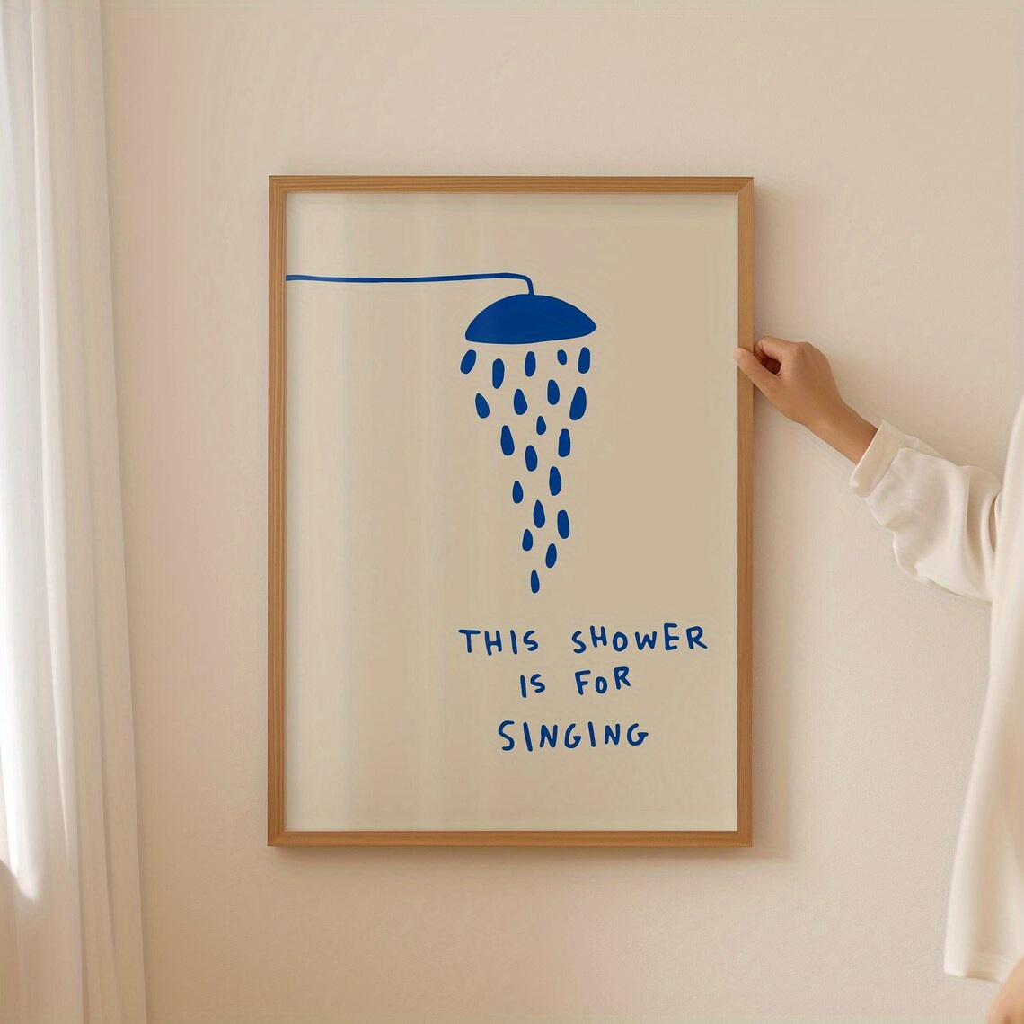 TEMU 2D Flat, 2D Flat, ., Wandkunst, Zitat Poster, Dieser Dusch ist für Kunstdruck, Retro Badezimmer Druck, Badezimmer Zitat Poster, Trendiger