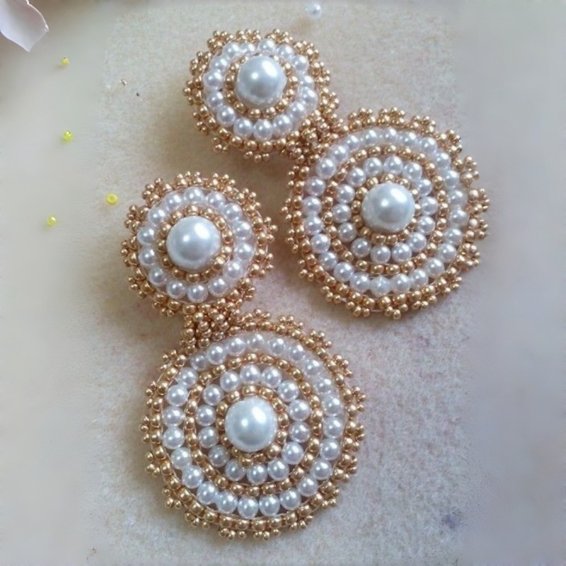 Women's Retro Double Flower Shaped Earrings