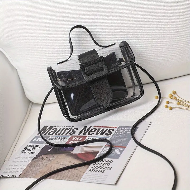 modern chic transparent womens shoulder bag versatile crossbody style in multiple colors pvc material with magnetic closure ideal for casual casual shoulder bag magnetic closure bag color handbag details 2