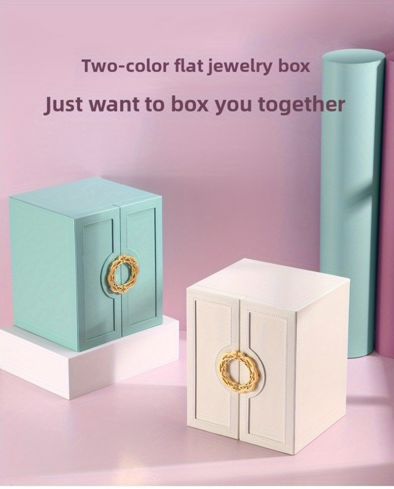 suitable for spring summer autumn and winter   2025   new five layer double opening large jewelry box desktop jewelry classification organizer storage box with large capacity necklace storage box Product details 0