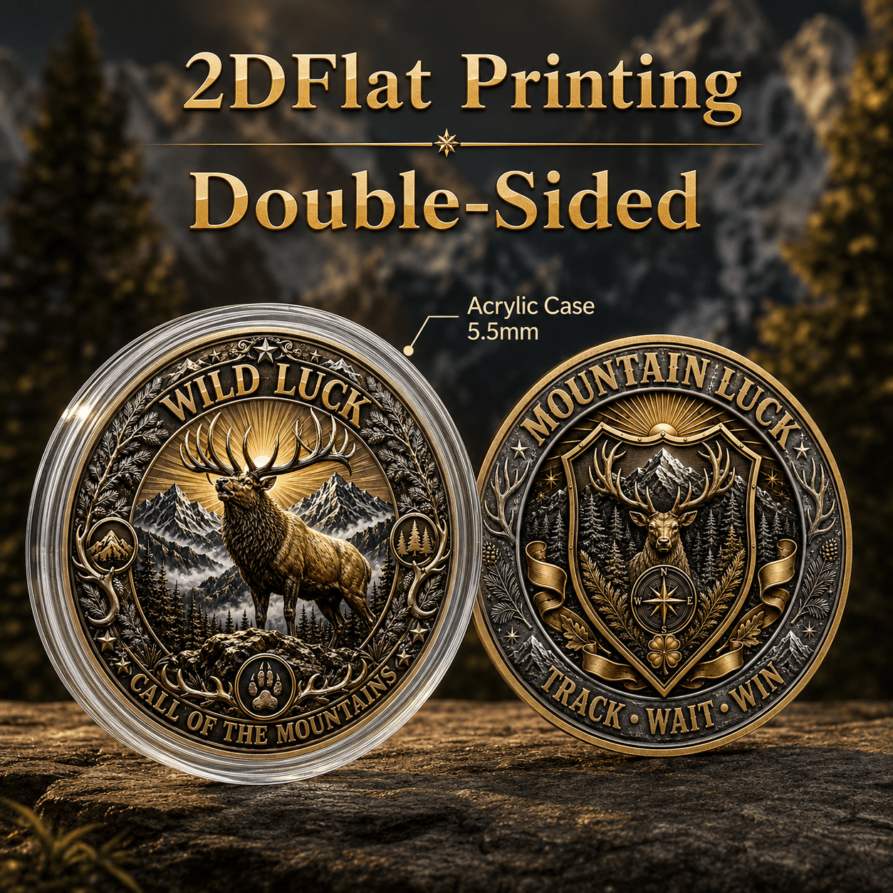 Wild Deer Themed Commemorative Coin