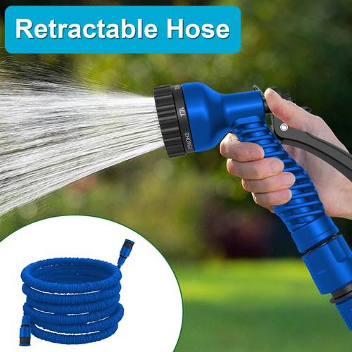 tuyau darrosage de jardin extensible 50/100 pieds, tuyau flexible extensible avec lance-pistolet haute pression 6 fonctions, tuyau -fuite et - pour arrosage du jardin, lavage de voiture, nettoyage de , nettoyage de , irrigation de la pelouse,