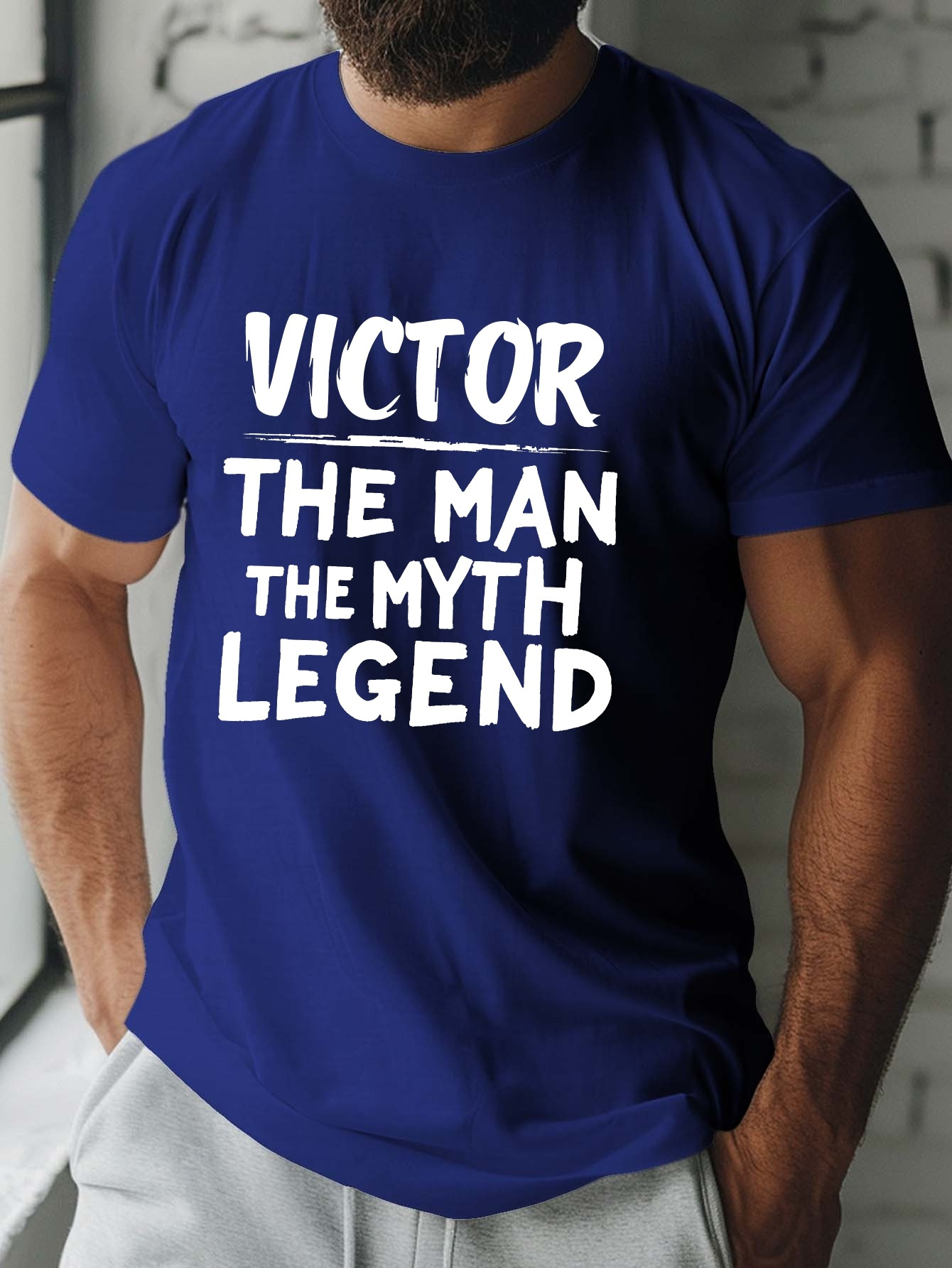 víctor hombre camiseta negra hombre cuello Temu Uruguay