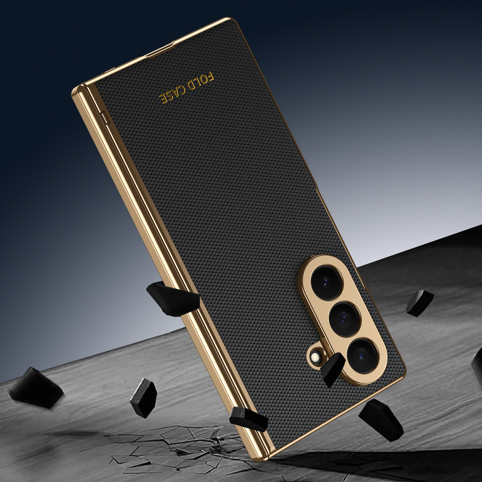 Coque de téléphone - Coque de téléphone TPU tout-en-un avec protection de charnière, convient pour Samsung Z Fold7 Fold6 Fold5 Fold4 Fold3, coque de téléphone pliante d'affaires, &Cadeau pour papa&Cadeau pour papa&Accessoires de téléphone portable