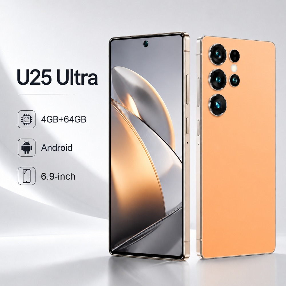 u25 ultra 6 9 inch   smartphone runs on     features hd display   with a stylus pen and supports   cards the package   headphones data cable phone case and complete set of additions Product details 5