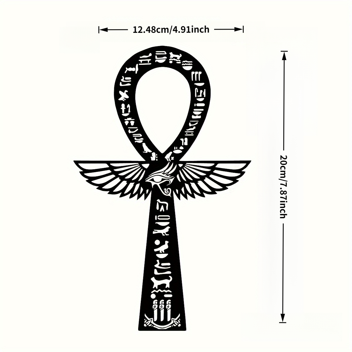 TEMU 2d Flat - [2d Flat] 1pc Egyptian Ankh Wall Art, Acrylic Wall Decoration, Symbol, Nile Ankh, Egyptian Art, Egyptian Decor, Housewarming Gift - 2d