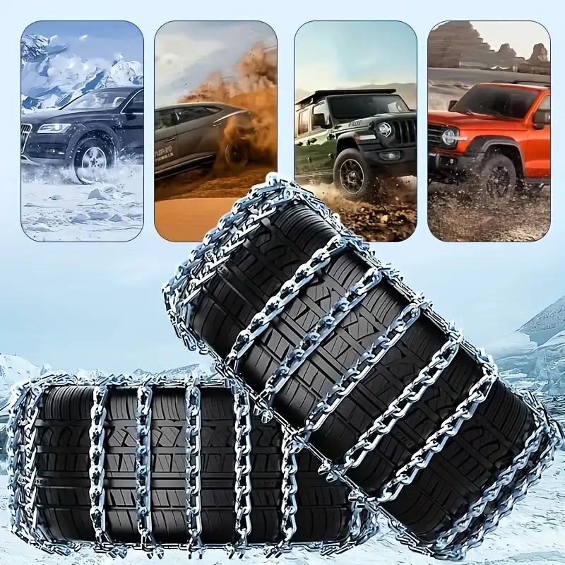 10pcs winter and off road vehicle anti slip chains   applicable steel material reusable     traction for snowy and   terrains essential for emergency rescue and multi terrain driving Product details 4