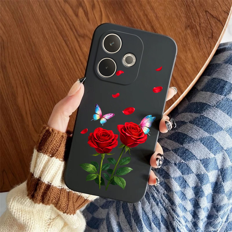 TEMU Phone Case: Flower Cover Phone Case Is Compatible For Oppo A5 Pro With A Shockproof Matte Back. Without Losing Personality, Unique Visual Effect