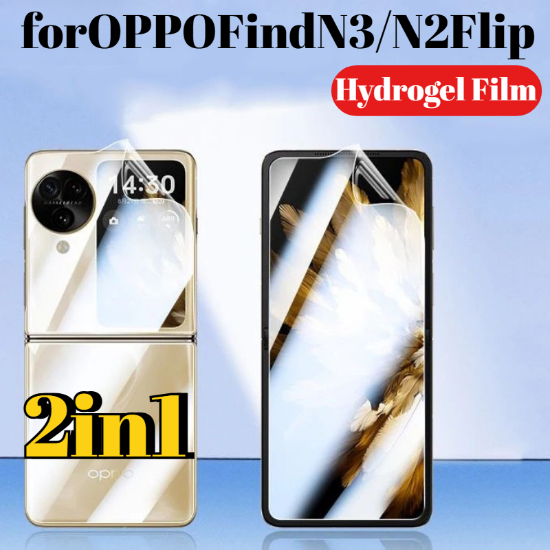 TEMU 2in1, Hd Hydrogel Screen Protector, Hd Hydrogel Material, Full Screen Protection For Oppo , Phone Screen Protector For Oppo Find N3/n2 Flip,