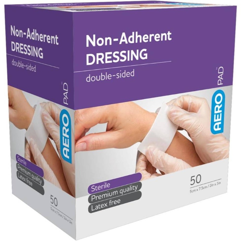 Aeropad Low Adherent Dressing 5x 7.5cm, 50 Count