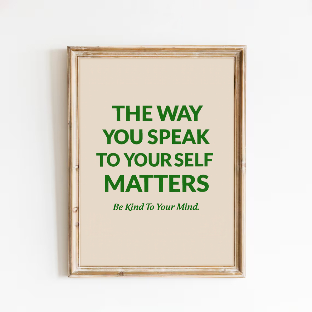 TEMU 1pc, Wall Art, Vintage Poster, The Way To Yourself Is Important, Print, Mental Health Canvas Painting, Living Room Decoration, Bedroom Aesthetic