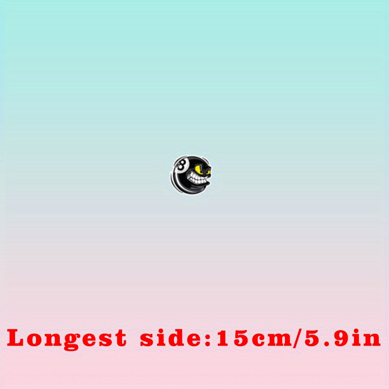 TEMU 8 Ball Billiards Sticker Decal, Suitable For Laptops, Trucks, Mobile Phones, Motorcycles, Windows, Tablets, Laptops, Refrigerator Walls, Cup