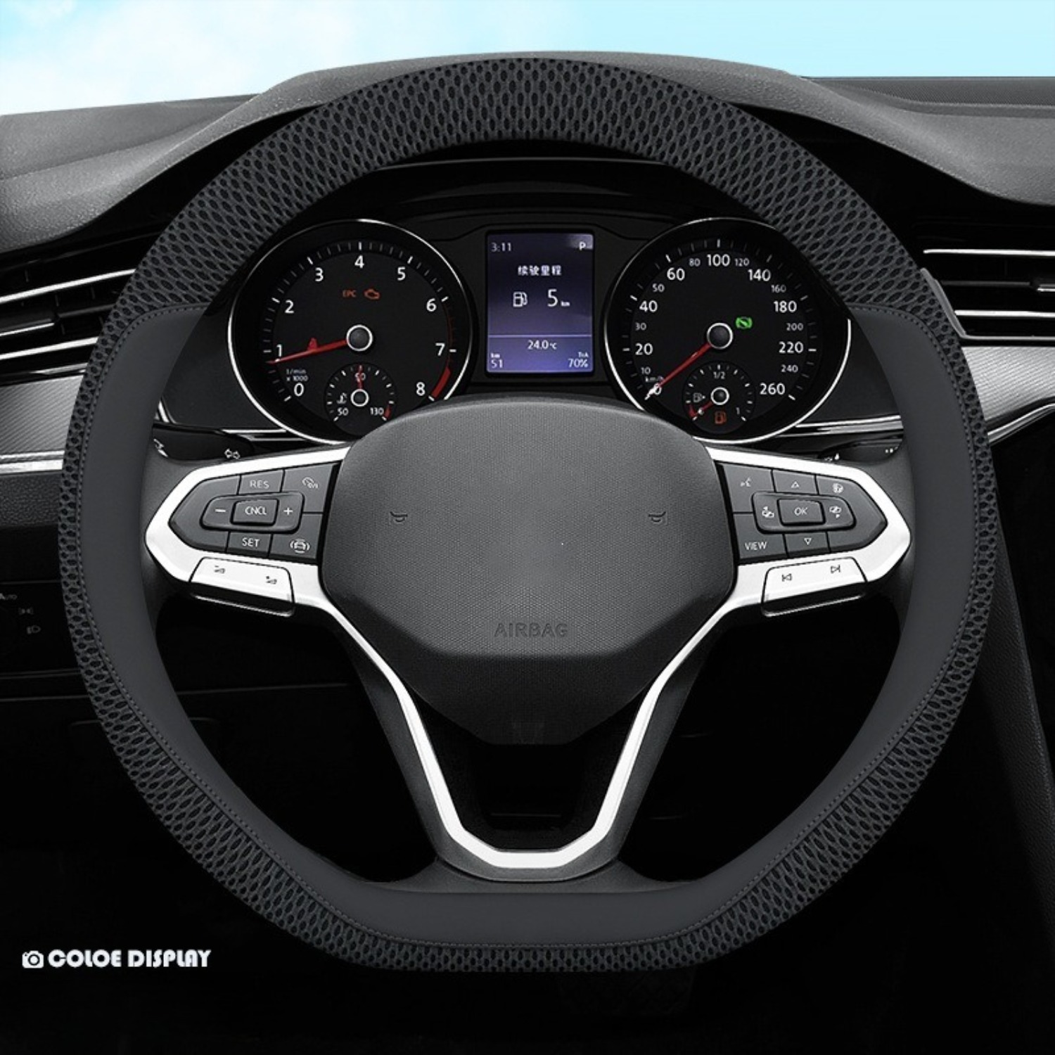 Anti-slip Soft Viscose Steering Wheel Cover, Stylish Decoration, Suitable For Most Models, For