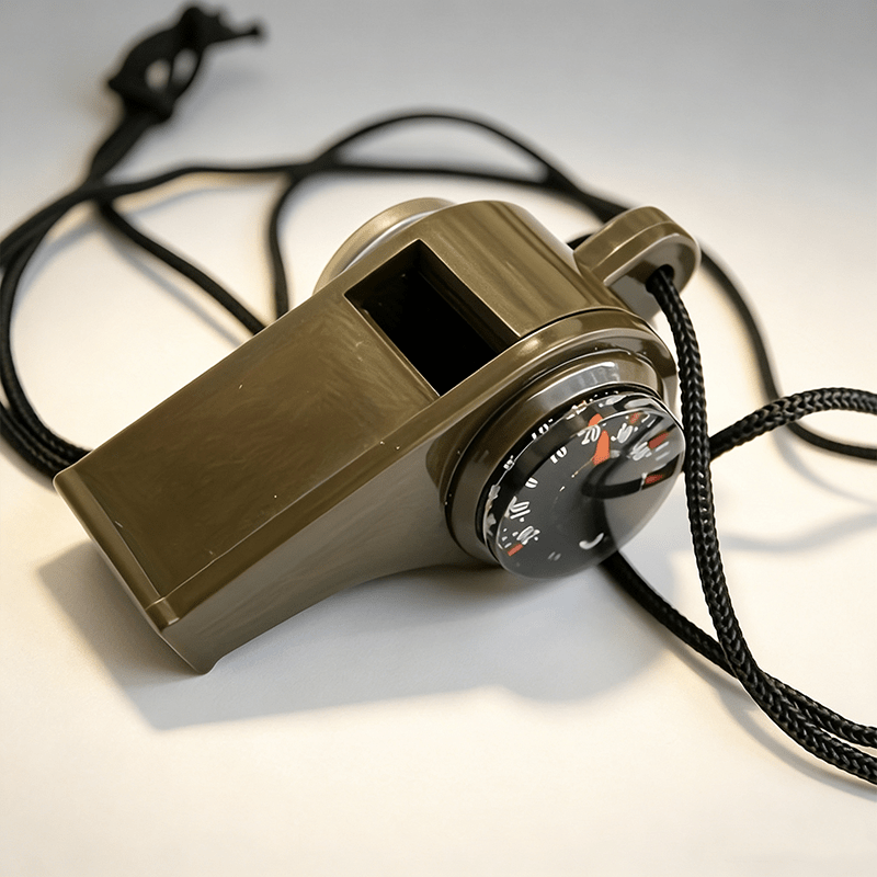 Multi-Functional Emergency Survival Whistle Set with Compass and Thermometer