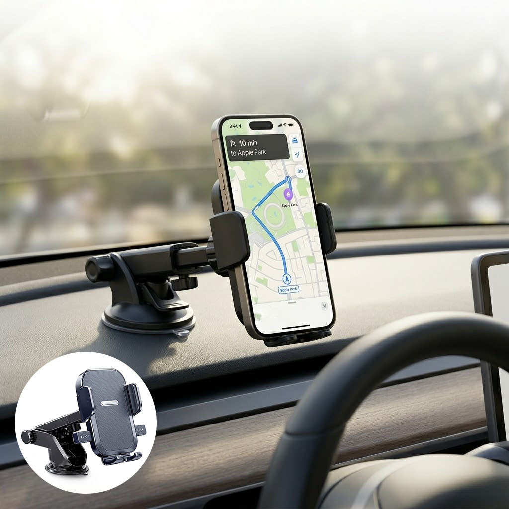TEMU Universal Car Phone Holder, Mounted On The Dashboard Or Air Vent. 360-degree Rotatable Car Phone Mount With A 270-degree Swivel Head. Car