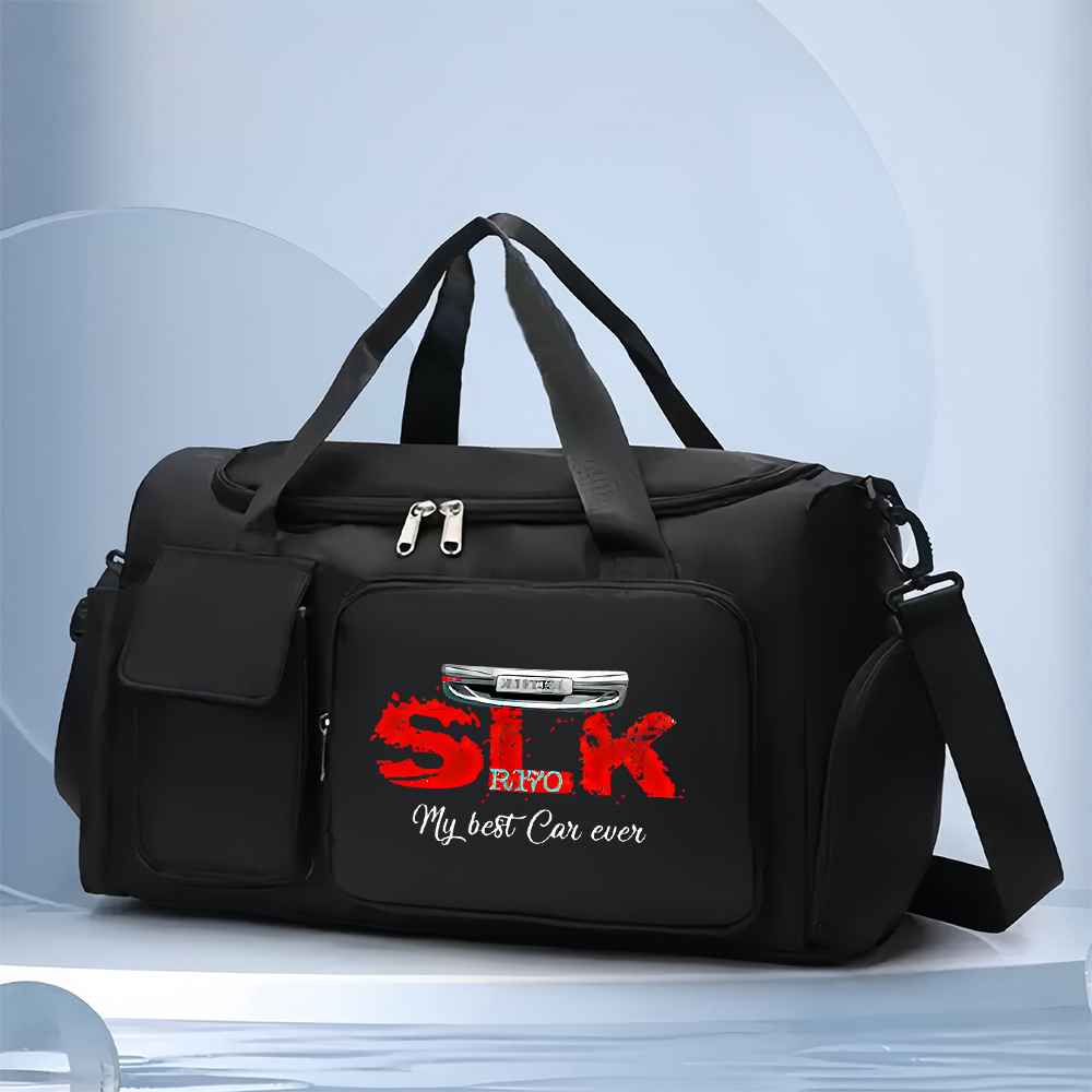 TEMU 1pc Car Emblem And Slk R170 Gym & Travel Duffel Bag - Large Capacity With Adjustable Shoulder Strap, Multipurpose Portable Bag For Gym