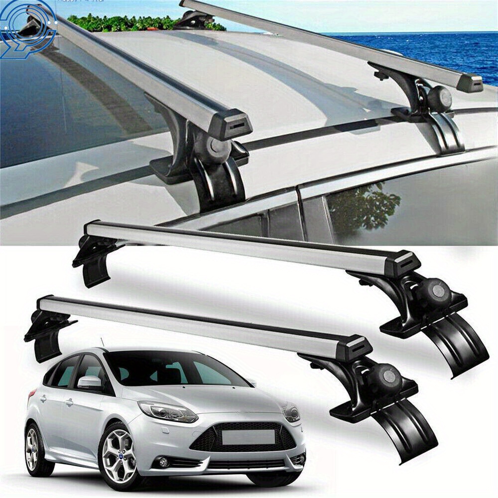 TEMU Universal 48" Car Top Roof Rack Bar Luggage Cargo Carrier With 3 Kinds Of Clamp