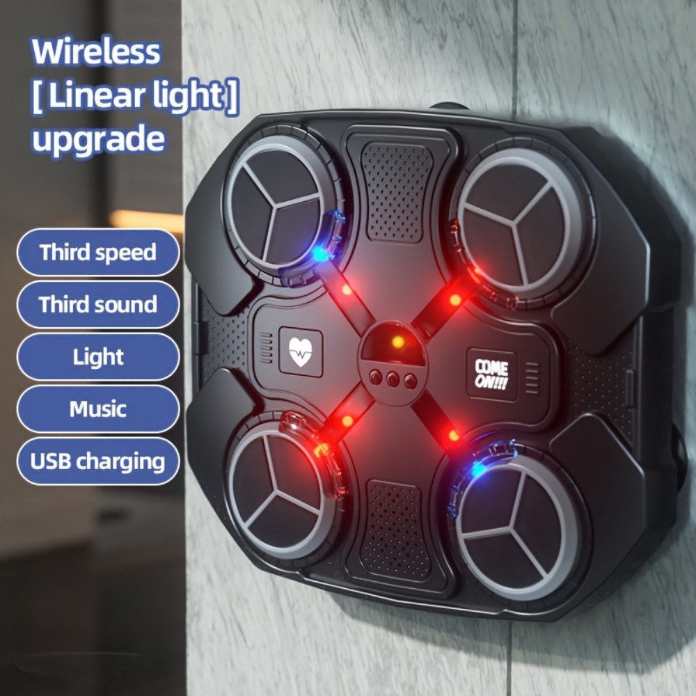 Image of Boxing Trainer With Dynamic Led Lights, Interactive System, Adjustable Speed, Coordination And Reaction, Home Indoor Gym