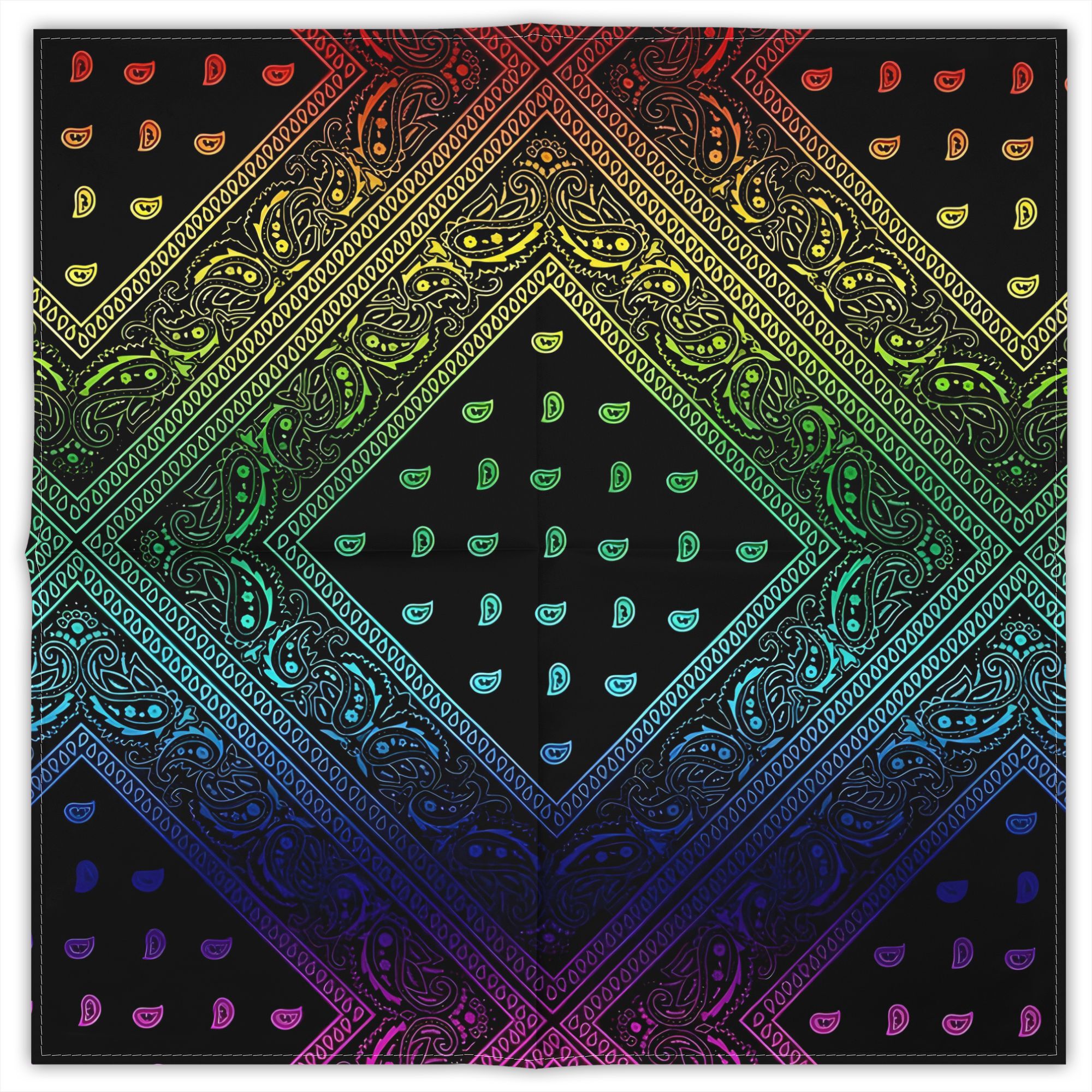TEMU 2d Print Design Bandana Printed Kerchiefs Fashion For Decoration Handkerchief