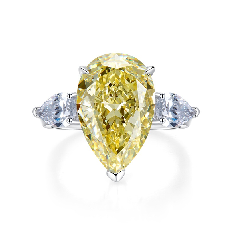 S925 Silvery Moissanite Ring for Women, Elegant Gift