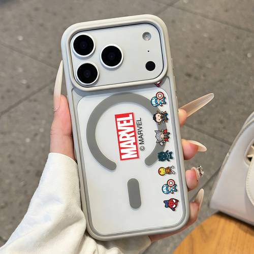 phone case magnetic charging phone case suitable for iphone air 16pro 15 14plus 13 12 cartoon trendy protective cover