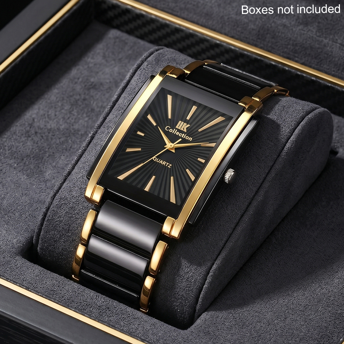 Image of 1pc Men's Fashion Casual Square Watch, Band Style – Perfect For Casual And Formal Wear, Father's Day, Valentine's Day, Birthday, Everyday , Modern , Ideal Gift With Exquisite