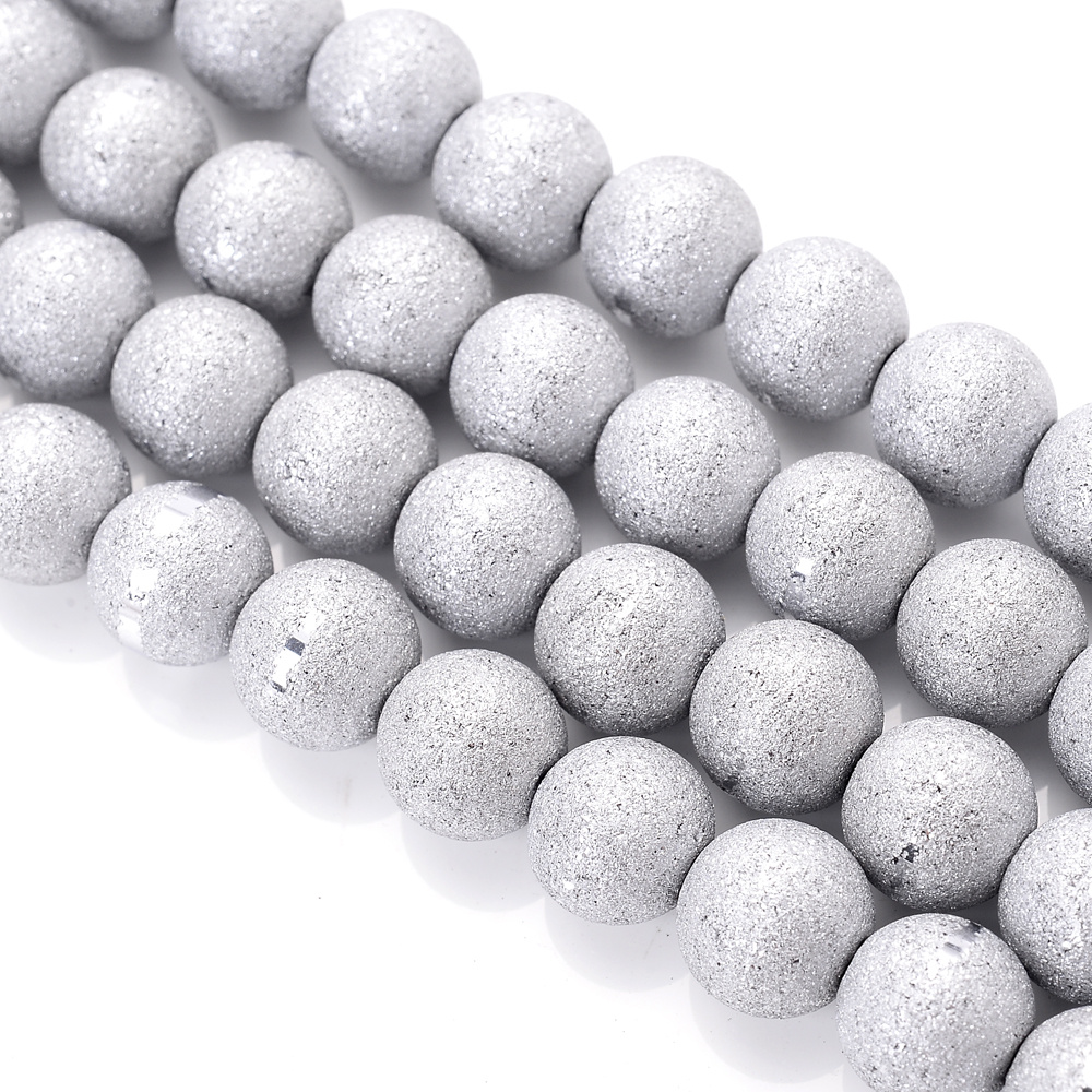 Electroplating Color Natural Stone Loose Spacer Beads