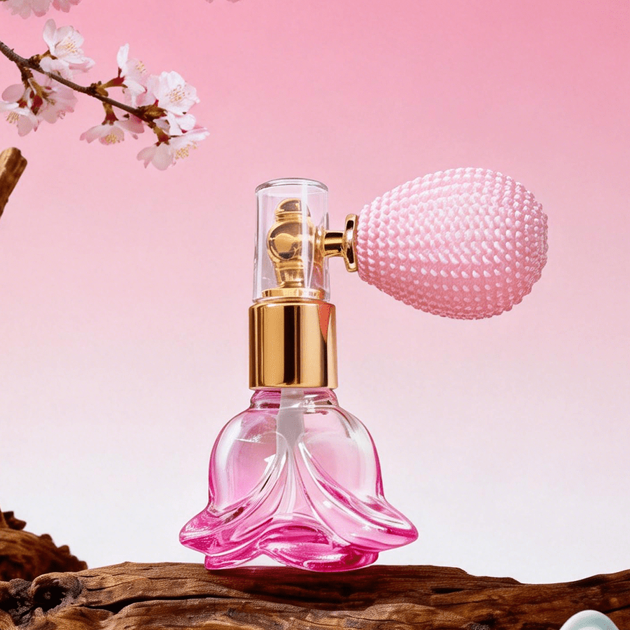 E-shop Wiederverwendbare Nachfüllbare Schimmernde Lose Puder Parfüm Sprühflasche Air Cushion Flasche (Spender), Rosa Blumen Spender, Druck-Und-Sprüh