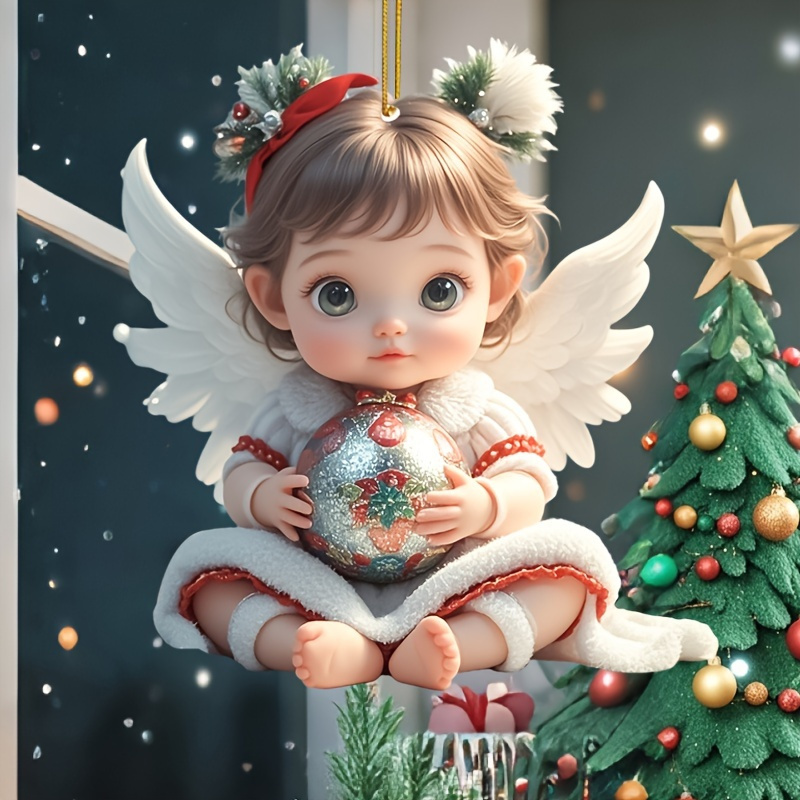 

1pc Christmas Tree - 2d Keychain Hanging Decoration, For And Wallets