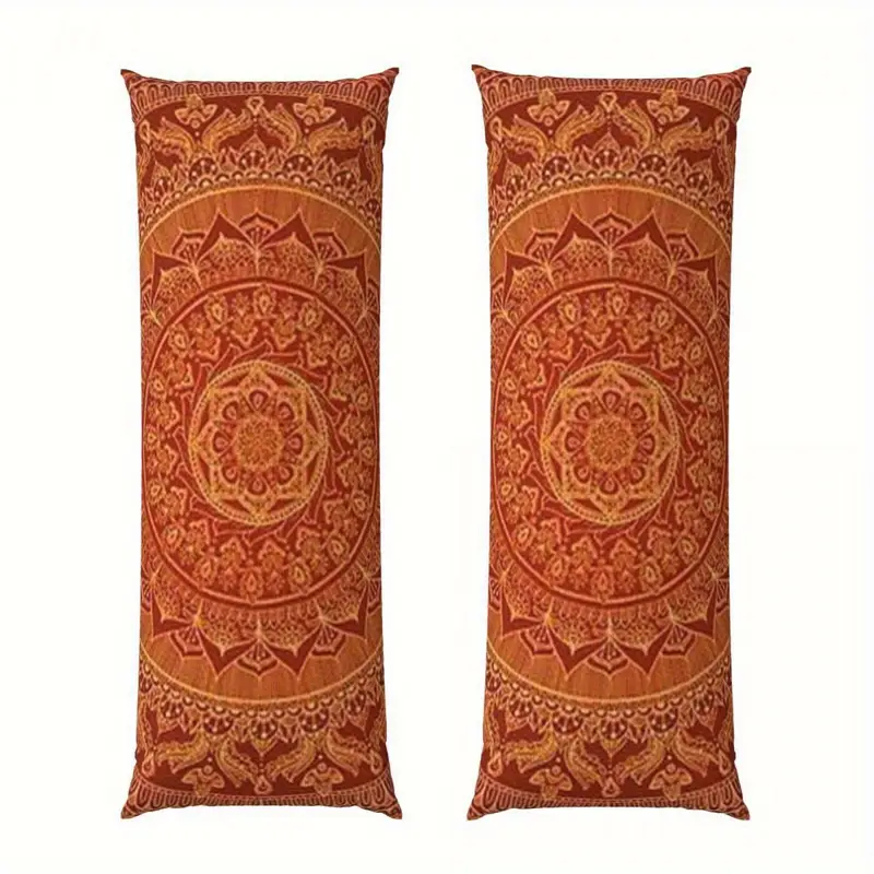 1pc antique mandala spice pillow cover 20x54 inch double sided print soft polyester fabric zipper closure machine washable ideal for sofa living room bedroom decor bedroom decor mandala pattern zippered pillowcase decorative pillows Product details 3
