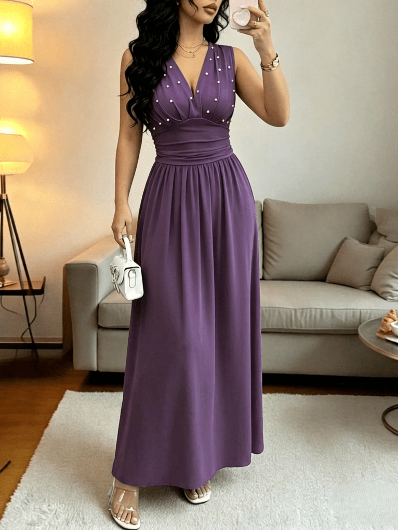 chinese dress ladies Idia Plus Size Evening in Orchid