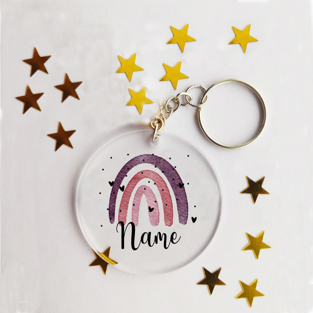 E-shop 1 personalisierter Aquarell-Himmel-Design Schlüsselanhänger, individueller Schlüsselanhänger mit Namen, Schlüsselanhänger-Zubehör,