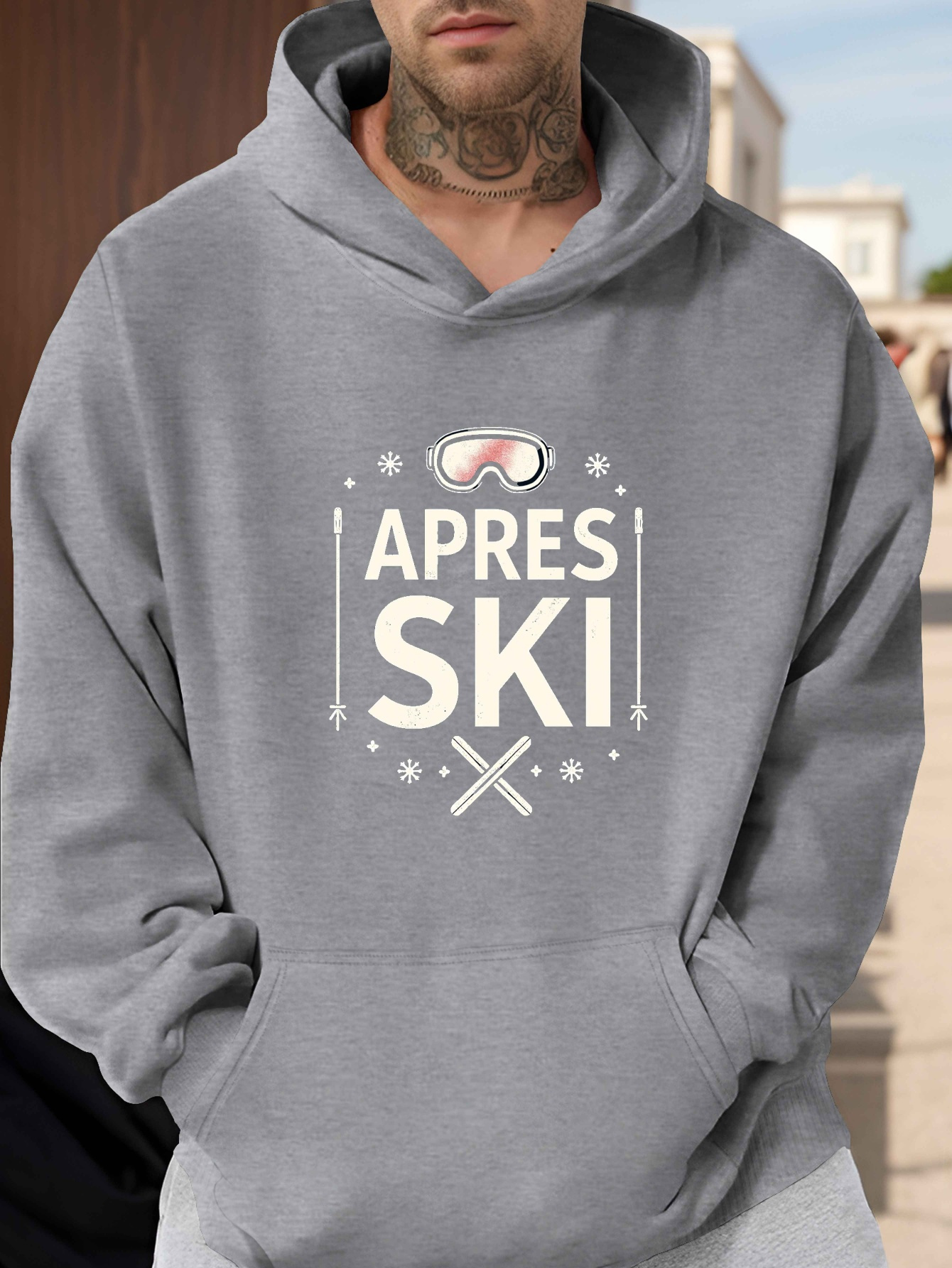 ski lehrer mens casual hoodie dark apr s Temu Germany