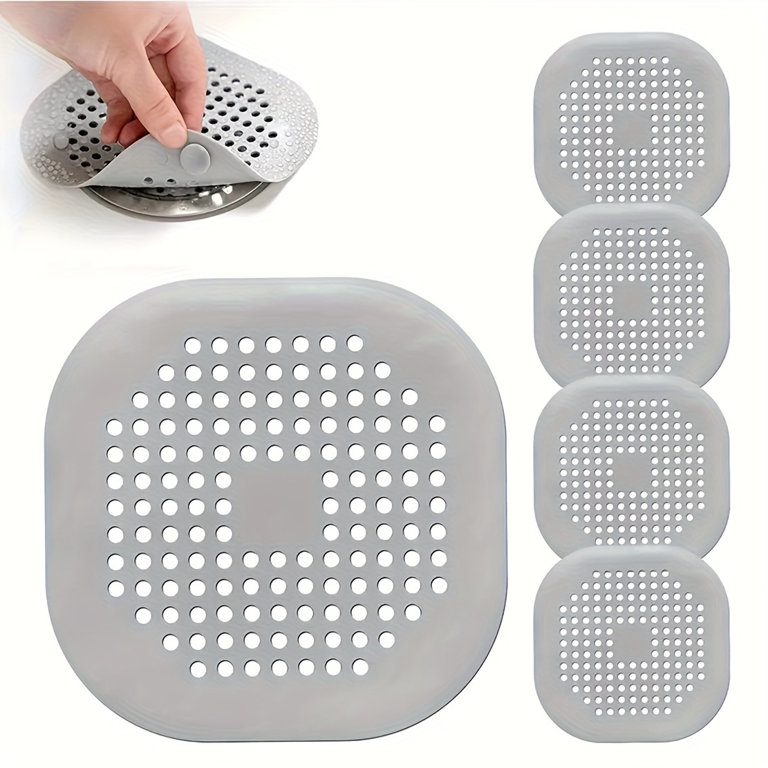 Set 2 bucăți Prindere de Păr (Perie + Filtru), Sita de Scurgere -Înghițire pentru Chiuvetă, Dop de Scurgere pentru Cadă și Duș, Dop -Miros pentru Bucătărie, Accesorii pentru Chiuveta de Baie, Ușor de Instalat, Reutilizabil, Unealtă de Curățare Zilnică pentru Baie