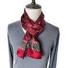 luxury 100 silk mens scarf red printed woven tie elegant accessory valentines day fathers day christmas