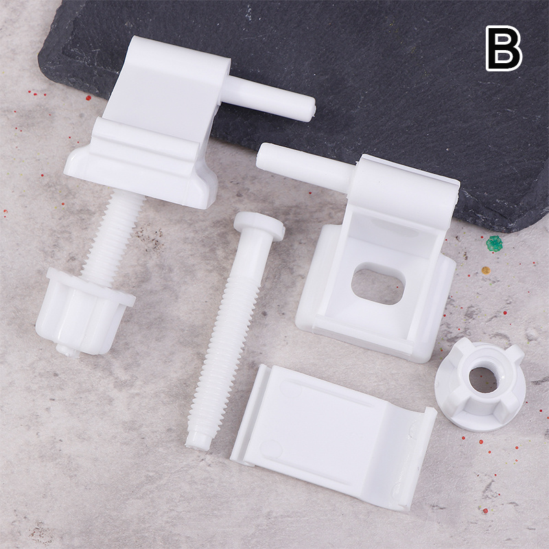TEMU Kit di Sostituzione Cerniere per WC in Plastica, Accessori per WC con Viti e Dadi Fissi, Cerniere per la Maggior Parte dei Sedili WC