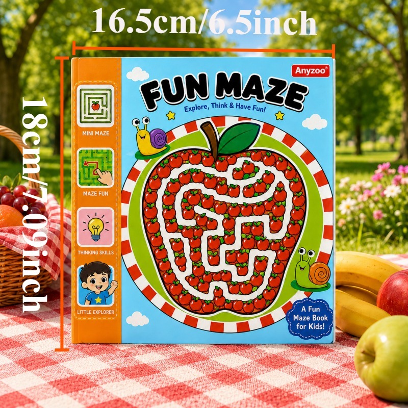 60-Page Maze Game Book for Fun Learning