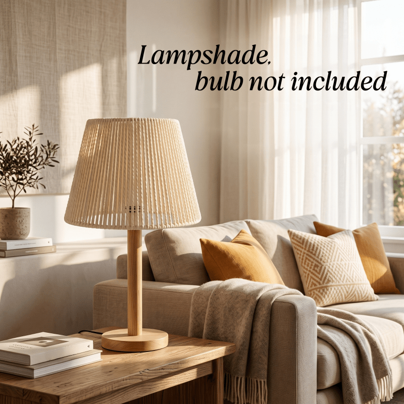 Hand Woven Linen Rope Lampshade for Table & Floor Lamps