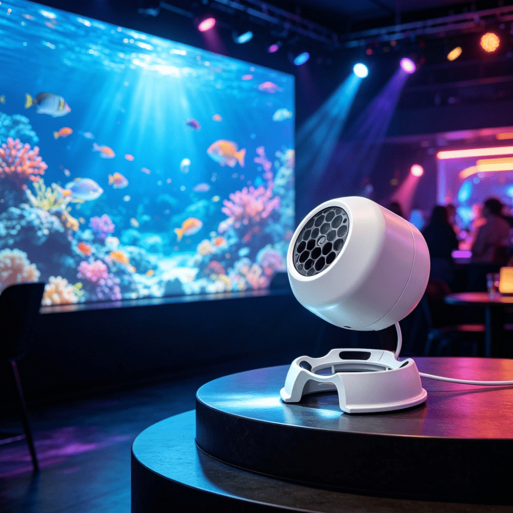 TEMU Projection Night Light, Led Decorative Lighting Projector. 360-degree Rotating Table Lamp, Multi-angle Projection Light, Usb Powered, For Indoor
